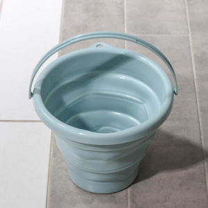 Ведро складное, 5 л, 26×26×20 см, цвет серый Ведро складное, 5 л, 26×26×20 см, цвет серый