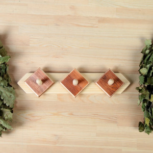 Вешалка 3 крючка морёная, ХВОЯ Вешалка 3 крючка морёная, ХВОЯ