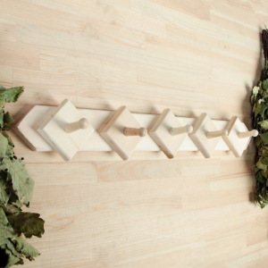 Вешалка 5 крючков, липа "Добропаровъ" Вешалка 5 крючков, липа "Добропаровъ"