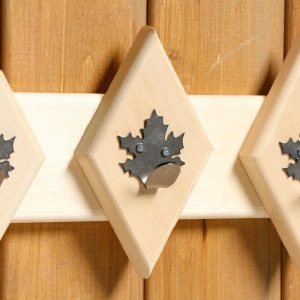 Вешалка, 5 крючков металлических, Клён Вешалка, 5 крючков металлических, Клён