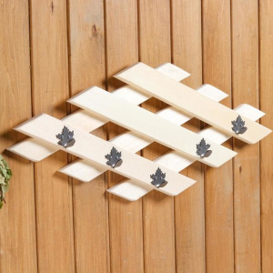 Вешалка, 5 крючков металлических, Ромб, Клён Вешалка, 5 крючков металлических, Ромб, Клён