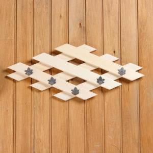 Вешалка, 5 крючков металлических, Ромб, Клён Вешалка, 5 крючков металлических, Ромб, Клён