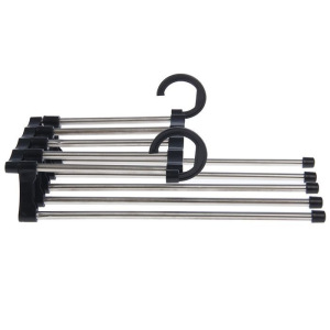 Вешалка для брюк раздвижная 34×18×17 см, 5 спиц, цвет чёрный Вешалка для брюк раздвижная 34×18×17 см, 5 спиц, цвет чёрный