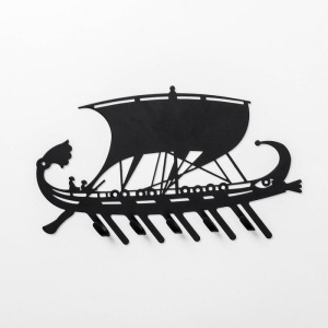 Вешалка-ключница на 5 крючков «Галера», цвет чёрный Вешалка-ключница на 5 крючков «Галера», цвет чёрный