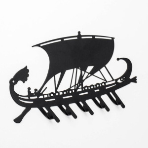 Вешалка-ключница на 5 крючков «Галера», цвет чёрный Вешалка-ключница на 5 крючков «Галера», цвет чёрный