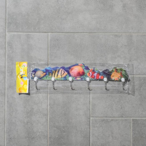 Вешалка на 6 крючков "Ассорти" цвет МИКС Вешалка на 6 крючков "Ассорти" цвет МИКС