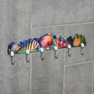 Вешалка на 6 крючков "Ассорти" цвет МИКС Вешалка на 6 крючков "Ассорти" цвет МИКС