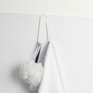 Вешалка надверная на 2 крючка «Штаны», цвет белый Вешалка надверная на 2 крючка «Штаны», цвет белый