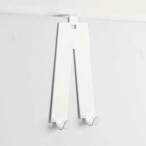 Вешалка надверная на 2 крючка «Штаны», цвет белый Вешалка надверная на 2 крючка «Штаны», цвет белый