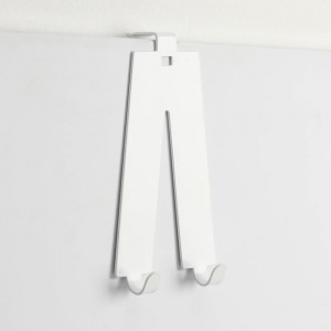 Вешалка надверная на 2 крючка «Штаны», цвет белый Вешалка надверная на 2 крючка «Штаны», цвет белый