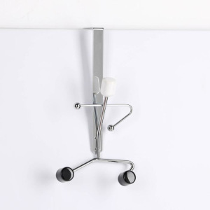 Вешалка надверная на 3 крючка «Домино», 20×11,8×8,5 см, цвет хром Вешалка надверная на 3 крючка «Домино», 20×11,8×8,5 см, цвет хром