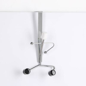 Вешалка надверная на 3 крючка «Домино», 20×11,8×8,5 см, цвет хром Вешалка надверная на 3 крючка «Домино», 20×11,8×8,5 см, цвет хром