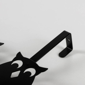 Вешалка надверная на 5 крючков «Совы», 25×54×8,2 см, цвет чёрный Вешалка надверная на 5 крючков «Совы», 25×54×8,2 см, цвет чёрный