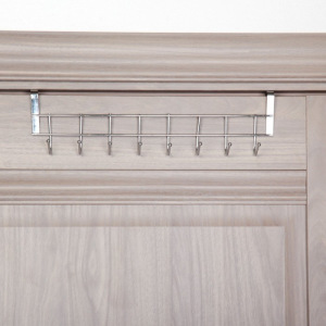 Вешалка надверная на 8 крючков Доляна «Блеск», 36×9×2 см, цвет хром Вешалка надверная на 8 крючков Доляна «Блеск», 36×9×2 см, цвет хром