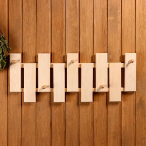 Вешалка оригинальная 5 крючков 79х30х3см, липа "Добропаровъ" Вешалка оригинальная 5 крючков 79х30х3см, липа "Добропаровъ"