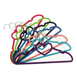 Вешалка-плечики для одежды «Сердце», размер 44-46, флокированное покрытие, цвет МИКС Вешалка-плечики для одежды «Сердце», размер 44-46, флокированное покрытие, цвет МИКС