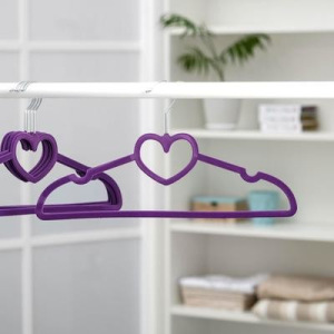 Вешалка-плечики для одежды «Сердце», размер 44-46, флокированное покрытие, цвет МИКС Вешалка-плечики для одежды «Сердце», размер 44-46, флокированное покрытие, цвет МИКС