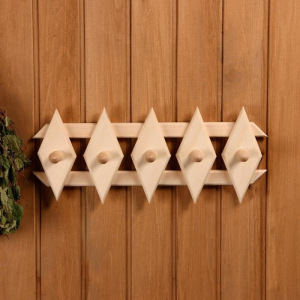 Вешалка "Ромбик" 5 крючков 45 х18см, липа "Добропаровъ" Вешалка "Ромбик" 5 крючков 45 х18см, липа "Добропаровъ"