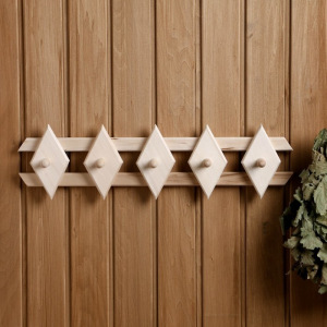 Вешалка "Ромбик" 5 крючков 55х15см, липа "Добропаровъ" Вешалка "Ромбик" 5 крючков 55х15см, липа "Добропаровъ"