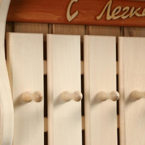 Вешалка "С лёгким паром", липа, 9 крючков Вешалка "С лёгким паром", липа, 9 крючков