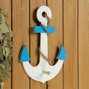 Вешалка «Якорь» белый 36х20х6см Вешалка «Якорь» белый 36х20х6см