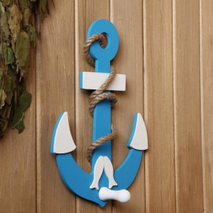 Вешалка «Якорь с рыбкой» голубой28х20х6см Вешалка «Якорь с рыбкой» голубой28х20х6см