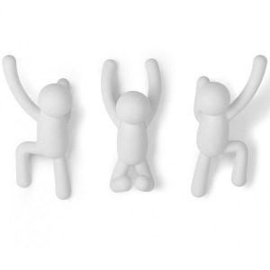 Вешалки-крючки Buddy, 3 шт, белые Вешалки-крючки Buddy, 3 шт, белые