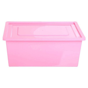 Ящик для игрушек, с крышкой, объём 30 л, цвет розовый Ящик для игрушек, с крышкой, объём 30 л, цвет розовый