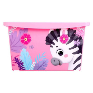 Ящик для игрушек, с крышкой, объём 30 л, цвет розовый Ящик для игрушек, с крышкой, объём 30 л, цвет розовый