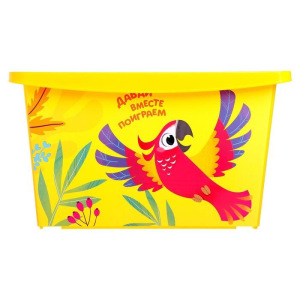 Ящик для игрушек, с крышкой, объём 30 л, цвет жёлтый Ящик для игрушек, с крышкой, объём 30 л, цвет жёлтый