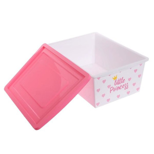 Ящик для игрушек, с крышкой, «Принцесса», объём 30 л, цвет белый Ящик для игрушек, с крышкой, «Принцесса», объём 30 л, цвет белый