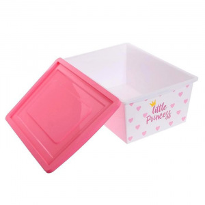 Ящик для игрушек, с крышкой, «Принцесса», объём 30 л, цвет белый Ящик для игрушек, с крышкой, «Принцесса», объём 30 л, цвет белый