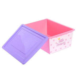 Ящик для игрушек, с крышкой «Принцесса», объём 30 л, цвет розовый Ящик для игрушек, с крышкой «Принцесса», объём 30 л, цвет розовый