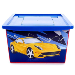 Ящик для игрушек «Тачки», объём 30 л, цвет красный Ящик для игрушек «Тачки», объём 30 л, цвет красный