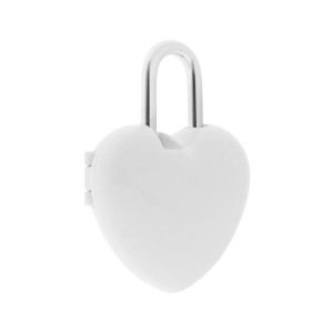 Замок навесной TUNDRA кодовый "Сердце", цвет белый Замок навесной TUNDRA кодовый "Сердце", цвет белый