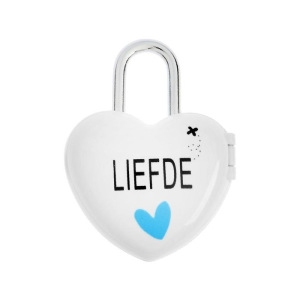 Замок навесной TUNDRA кодовый "Сердце", цвет белый Замок навесной TUNDRA кодовый "Сердце", цвет белый