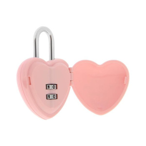 Замок навесной TUNDRA кодовый "Сердце", цвет розовый Замок навесной TUNDRA кодовый "Сердце", цвет розовый