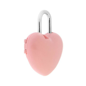 Замок навесной TUNDRA кодовый "Сердце", цвет розовый Замок навесной TUNDRA кодовый "Сердце", цвет розовый