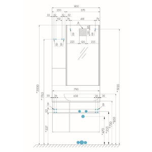 Зеркало Aquaton «Мишель 57» LED-подсветка, 57х101 см Зеркало Aquaton «Мишель 57» LED-подсветка, 57х101 см