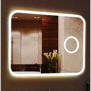 Зеркало Bliss LED 800х600 с увеличительным зеркалом, часами ЗЛП429 Зеркало Bliss LED 800х600 с увеличительным зеркалом, часами ЗЛП429