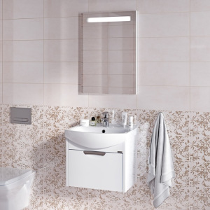Зеркало Cersanit LED 010 BASE, 50x70 см, с подсветкой Зеркало Cersanit LED 010 BASE, 50x70 см, с подсветкой