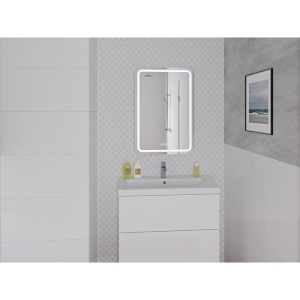 Зеркало Cersanit LED 051 DESIGN PRO 55x80, с подсветкой, антизапотевание, ф-ция звонка Зеркало Cersanit LED 051 DESIGN PRO 55x80, с подсветкой, антизапотевание, ф-ция звонка