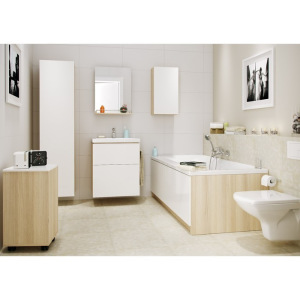 Зеркало Cersanit SMART 50, с полочкой, без подсветки, цвет ясень Зеркало Cersanit SMART 50, с полочкой, без подсветки, цвет ясень