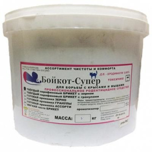 Зернобрикет от грызунов БойКот Супер Ветчина копченая, 5кг Зернобрикет от грызунов БойКот Супер Ветчина копченая, 5кг