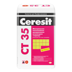 Ceresit СТ 35 / Церезит ЦТ 35 Штукатурка декоративная минеральная короед Ceresit СТ 35 / Церезит ЦТ 35 Штукатурка декоративная минеральная короед