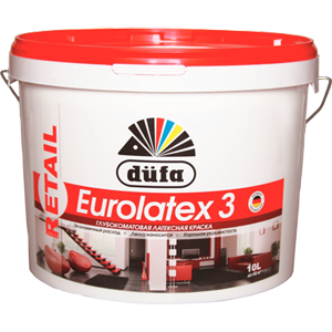 Dufa Premium Eurolatex 3 / Дюфа Премиум Евролатекс 3 Краска для стен и потолков водно-дисперсионная глубокоматовая Dufa Premium Eurolatex 3 / Дюфа Премиум Евролатекс 3 Краска для стен и потолков водно-дисперсионная глубокоматовая