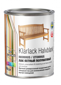 Landora Klarlack Halvblank/ Ландора Кларлак Халвбланк Лак для дерева для внутренних и наружных работ полуматовый Landora Klarlack Halvblank/ Ландора Кларлак Халвбланк Лак для дерева для внутренних и наружных работ полуматовый