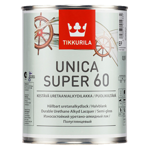 Tikkurila Unica Super 60 / Тиккурила Уника Супер 60 Лак для дерева уретано-алкидный полуглянцевый Tikkurila Unica Super 60 / Тиккурила Уника Супер 60 Лак для дерева уретано-алкидный полуглянцевый