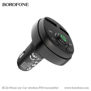 Автомобильное зарядное устройство BOROFONE BC26 Music joy 2*USB, 2.1A, черный, FM-передатчик,FM/SD Автомобильное зарядное устройство BOROFONE BC26 Music joy 2*USB, 2.1A, черный, FM-передатчик,FM/SD