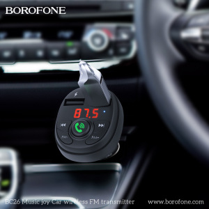 Автомобильное зарядное устройство BOROFONE BC26 Music joy 2*USB, 2.1A, черный, FM-передатчик,FM/SD Автомобильное зарядное устройство BOROFONE BC26 Music joy 2*USB, 2.1A, черный, FM-передатчик,FM/SD